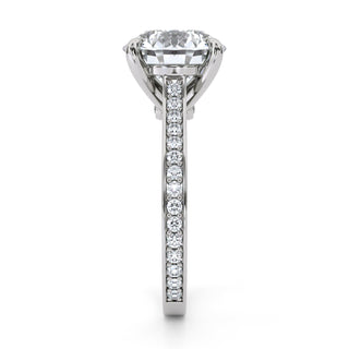 Channel Edge Round Engagement Ring 3.0 ct