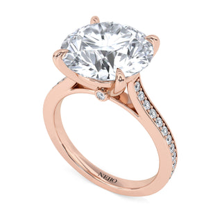 Channel Edge Round Engagement Ring 5.0 ct