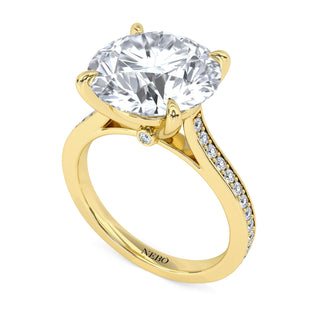Channel Edge Round Engagement Ring 5.0 ct