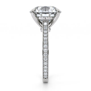 Channel Edge Round Engagement Ring 5.0 ct