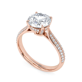 Split Arc Round Engagement Ring 1.5 ct