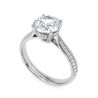 Split Arc Round Engagement Ring 1.5 ct