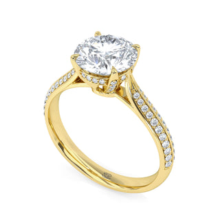 Split Arc Round Engagement Ring 1.5 ct