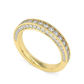 Twin Channel Diamond Band – Extra Large
