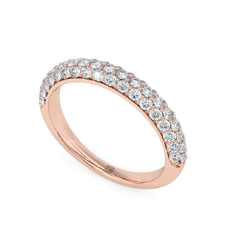 Cascade Triple-Row Diamond Band – Extra Large