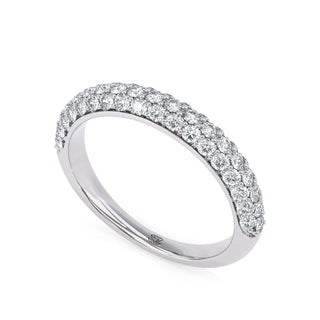 Cascade Triple-Row Diamond Band – Extra Large