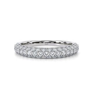Cascade Triple-Row Diamond Band – Extra Large