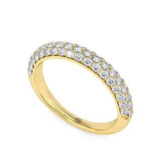 Cascade Triple-Row Diamond Band – Extra Large