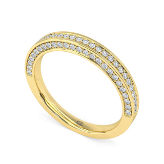 Contour Triple-Row Diamond Band – Extra Large