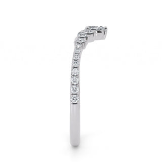 Aria Pear Accent Diamond Band