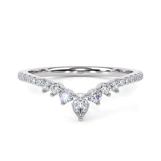 Aria Pear Accent Diamond Band
