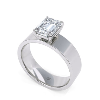 Emerald Classic Lab Diamond Engagement Ring 1.5 ct