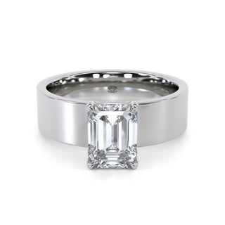 Emerald Classic Lab Diamond Engagement Ring 1.5 ct