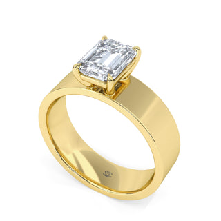 Emerald Classic Lab Diamond Engagement Ring 1.5 ct