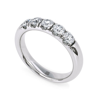 Round Cut Half Eternity Band – Slim