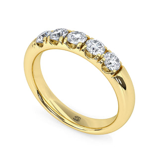 Round Cut Half Eternity Band – Slim