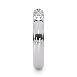 Round Cut Half Eternity Band – Slim