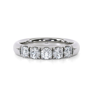 Round Cut Half Eternity Band – Slim