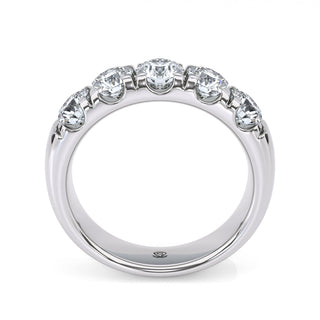 Round Cut Half Eternity Band – Medium