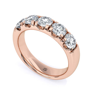 Round Cut Half Eternity Band – Medium