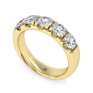 Round Cut Half Eternity Band – Medium