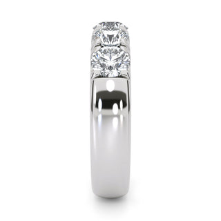 Round Cut Half Eternity Band – Medium