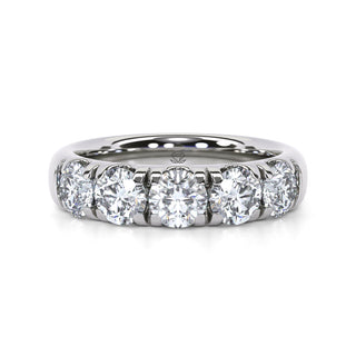 Round Cut Half Eternity Band – Medium