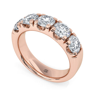 Round Cut Half Eternity Band – Large