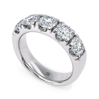 Round Cut Half Eternity Band – Large