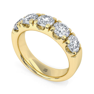 Round Cut Half Eternity Band – Large