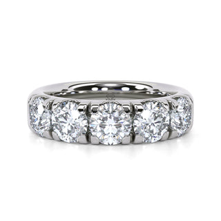Round Cut Half Eternity Band – Large