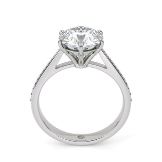 Round Cut Side-Stone Engagement Ring 2.0 ct