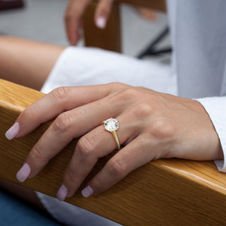 Round Cut Side-Stone Engagement Ring 2.0 ct