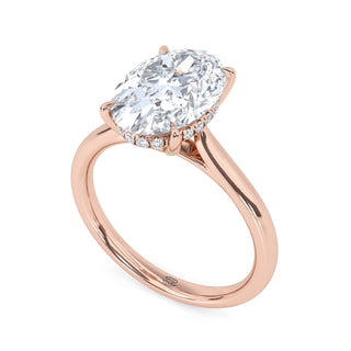 Oval Classic Lab Diamond Engagement Ring 2.5 ct