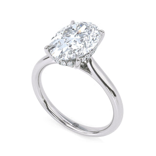 Oval Classic Lab Diamond Engagement Ring 2.5 ct