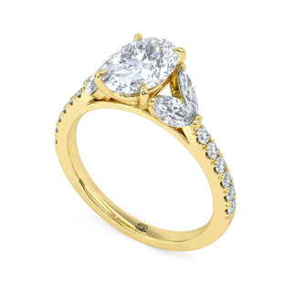 Solace Oval Pavé Diamond Band 1.5 ct