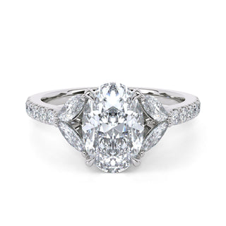 Solace Oval Pavé Diamond Band 1.5 ct
