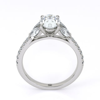 Solace Oval Pavé Diamond Band 1.5 ct