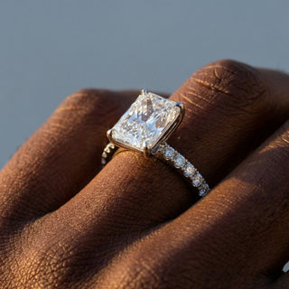 Radiant Cut Petite Pavé Engagement Ring 1.0 ct