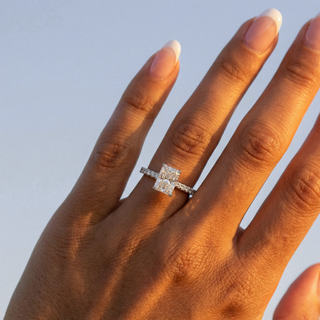 Radiant Cut Refined Pavé Engagement Ring 1.0 ct