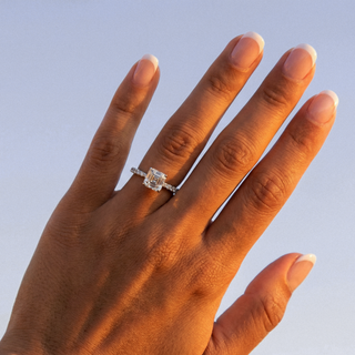 Asscher Cut Refined Pavé Engagement Ring 1.0 ct