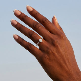 Marquise Cut Refined Pavé Engagement Ring 0.5 ct