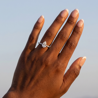 Pear Petite Pavé Engagement Ring 1.0 ct