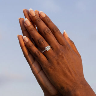 Princess Cut Refined Pavé Engagement Ring 1.0 ct