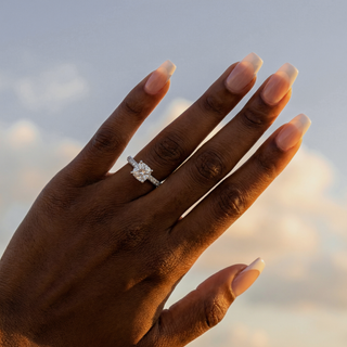 Cushion Cut Pavé Engagement Ring 1.0 ct