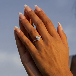 Marquise Cut Pavé Engagement Ring 1.0 ct