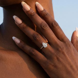 Pear Cut Solitaire Engagement Ring 1.5 ct