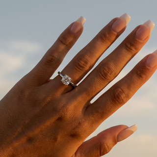 Cushion Cut Minimalist Solitaire Engagement Ring 0.9 ct
