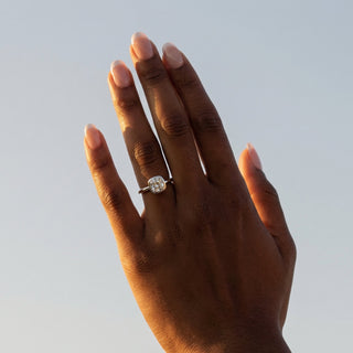 Cushion Cut Bezel Solitaire Engagement Ring 1.0 ct