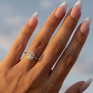 Marquise Cut Refined Solitaire Engagement Ring 1.0 ct